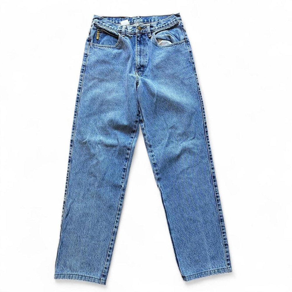 Vintage Giorgio Armani Light Blue Straight Men's Jeans Made In USA